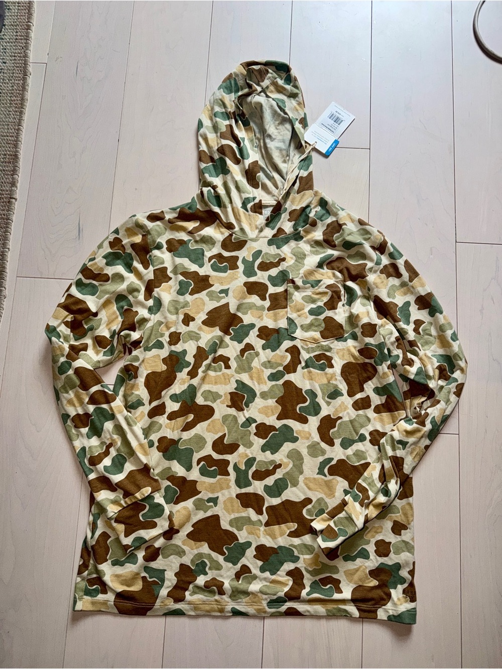 Freefly Apoarel, Camo Crewneck Hoodie - Beige, Green, Brown